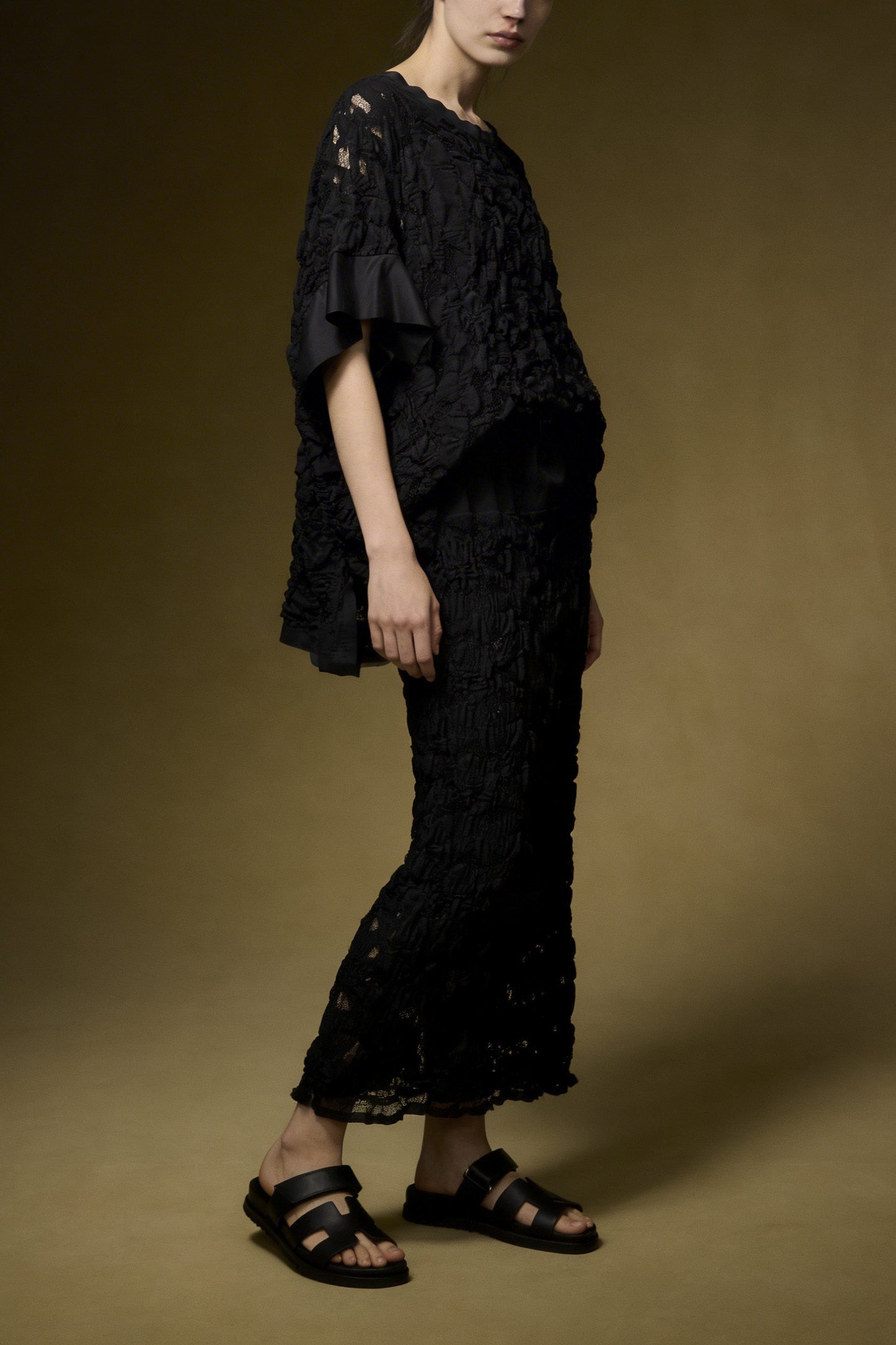 Blusa in pizzo strutturato