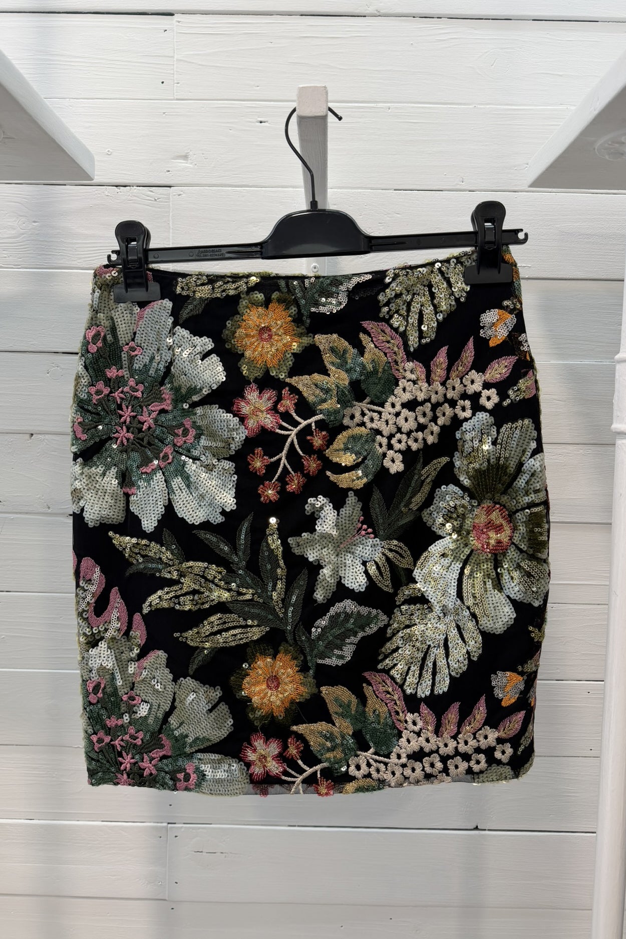 Minigonna ricamo fantasia