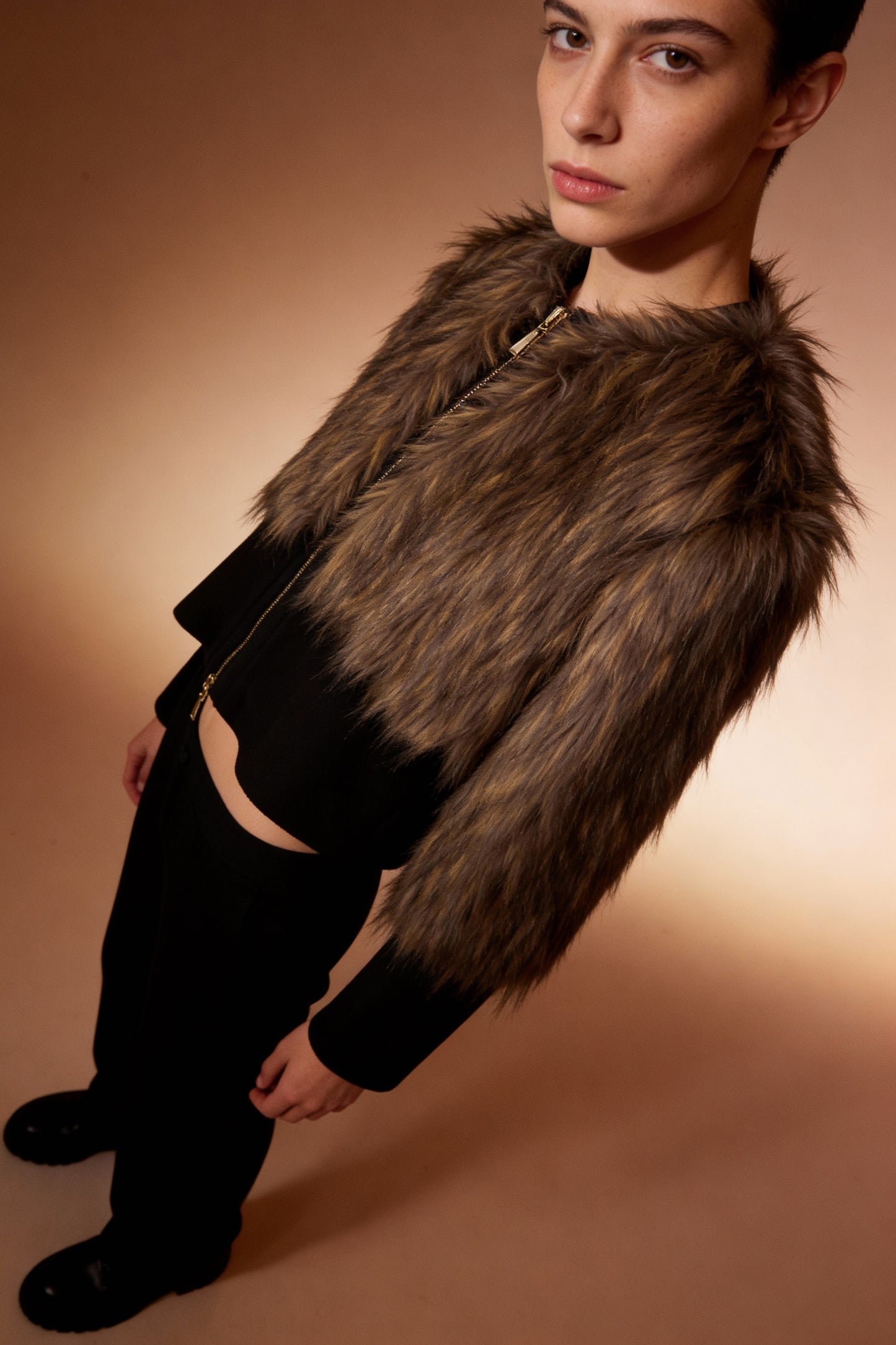 Cappotto in ecopelliccia