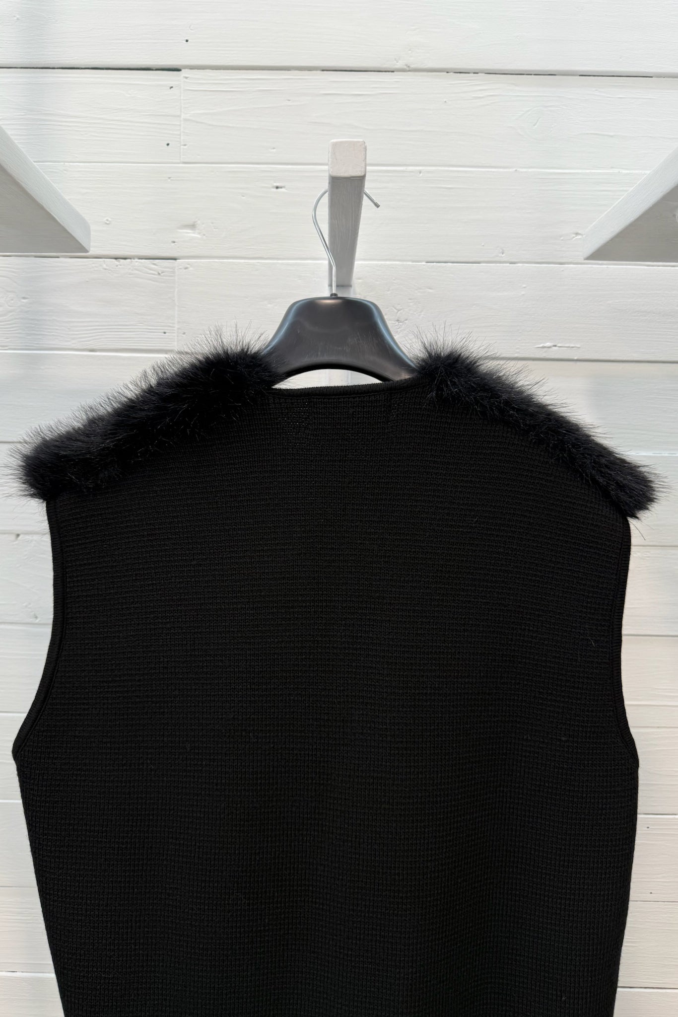 Gilet lungo ecopelliccia