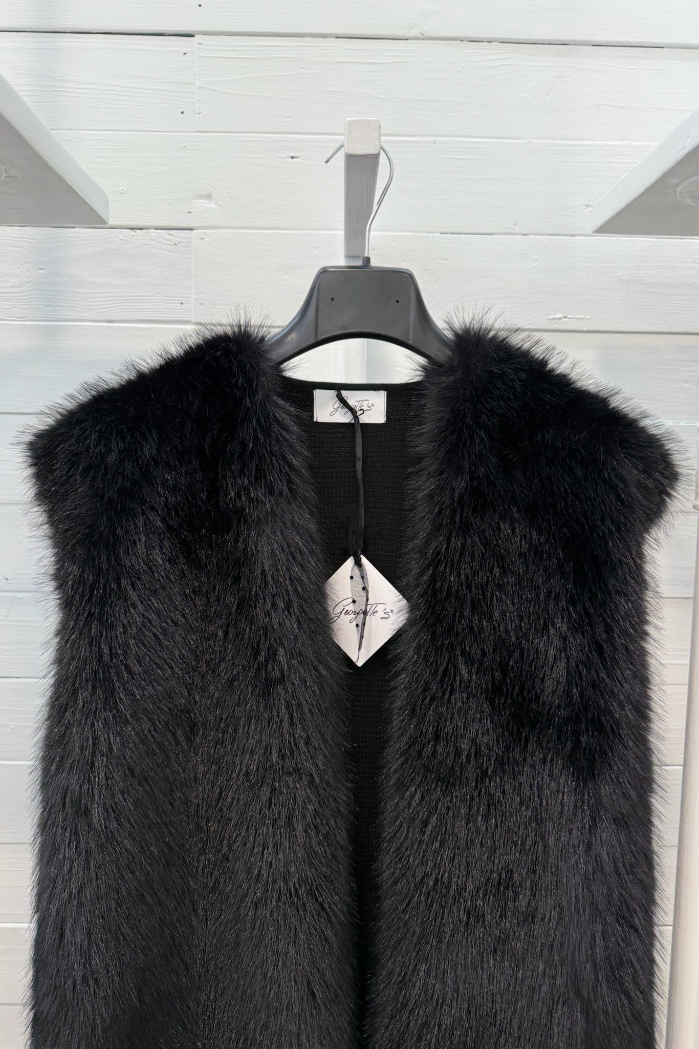 Gilet lungo ecopelliccia