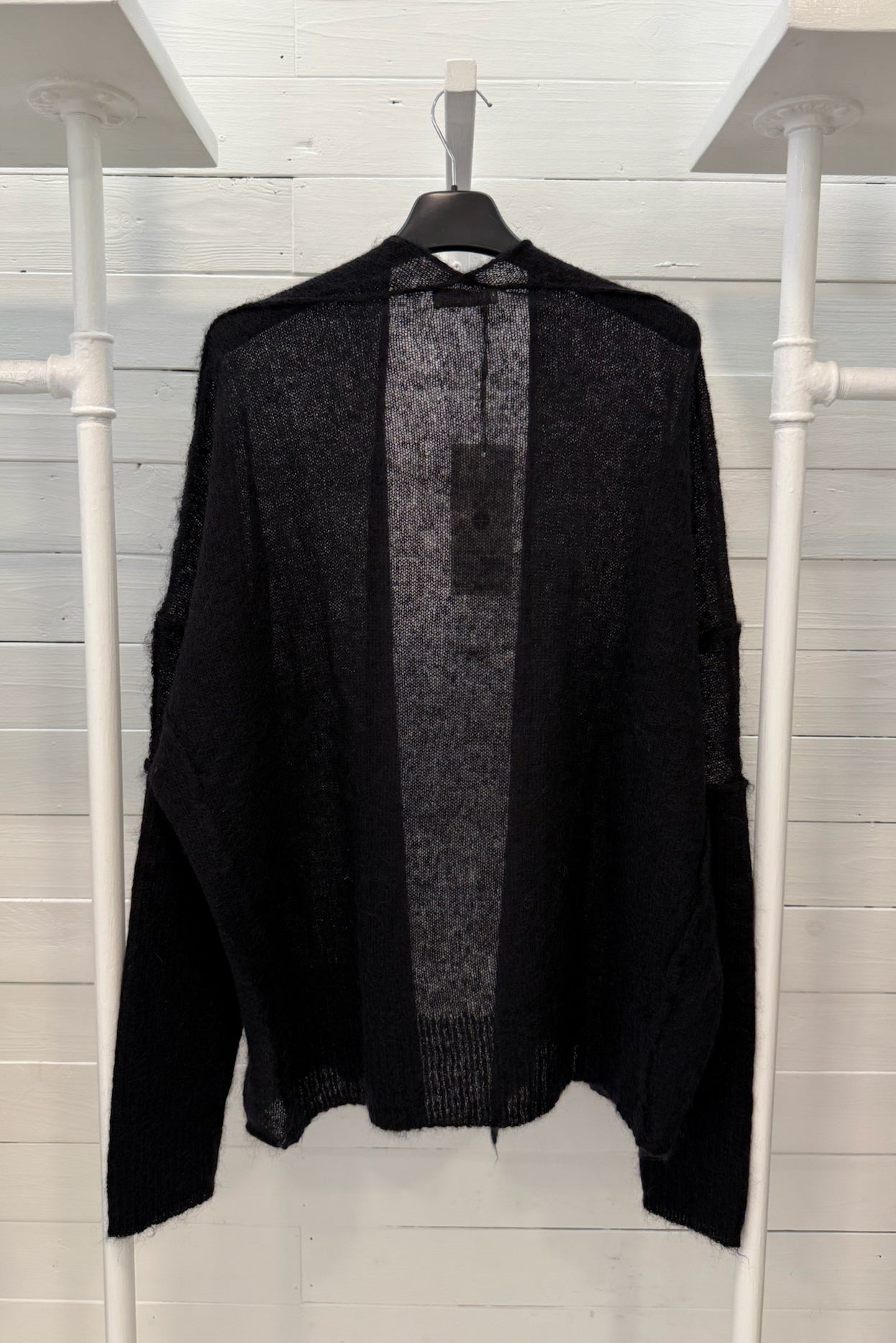 Cardigan aperto velato