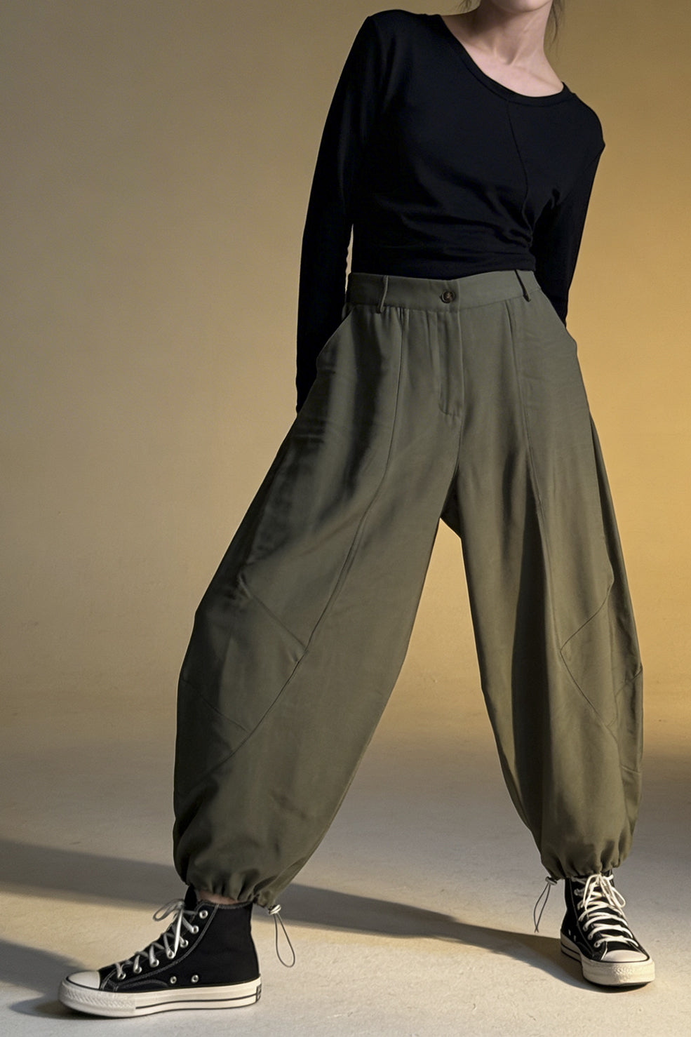 Pantalone balloon con coulisse