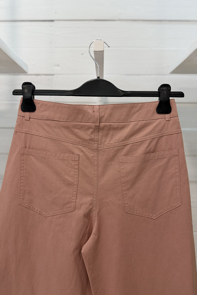 Pantalone cropped in cotone