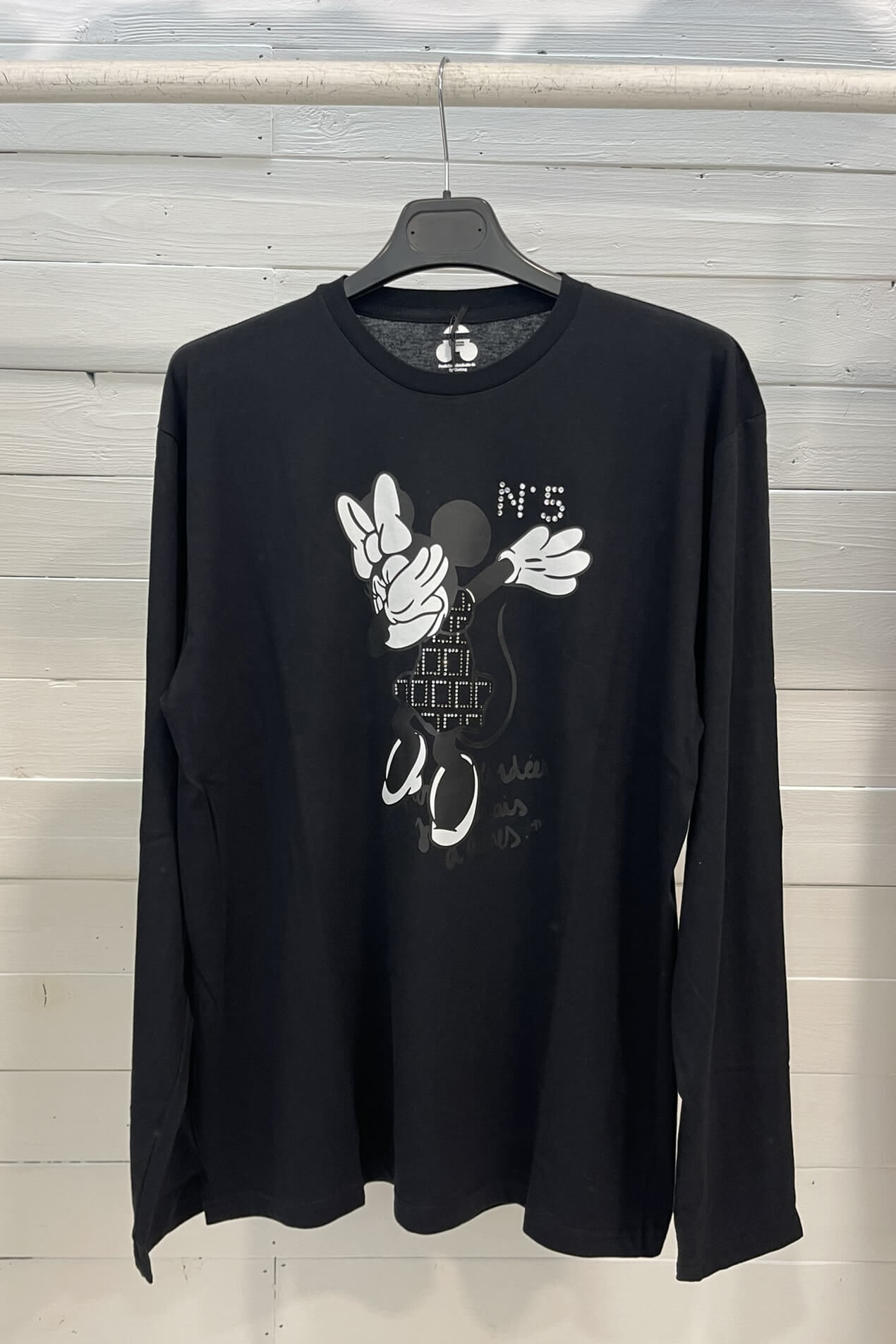 Maglia N°5 con Topolino e Strass