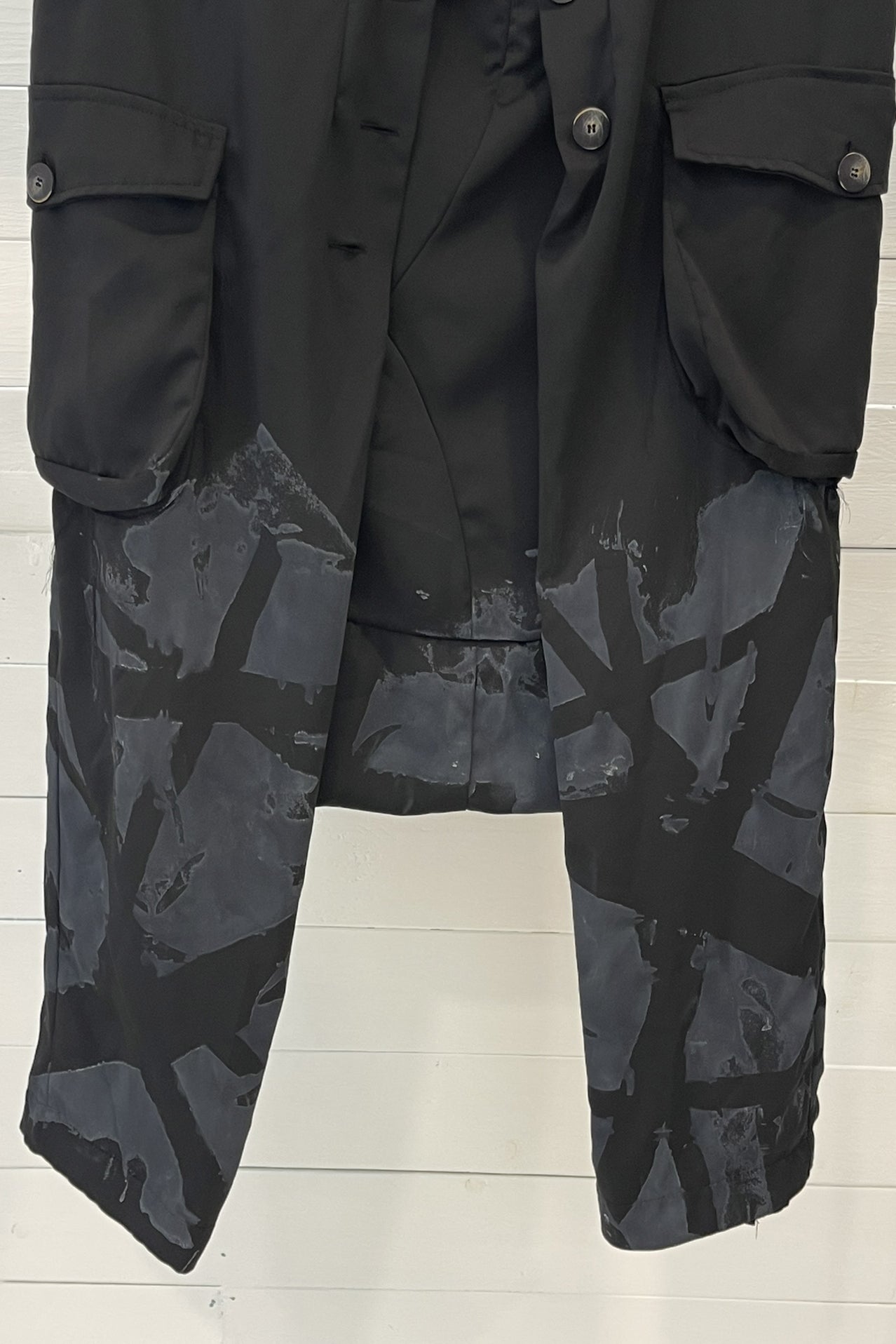 Pantalone cargo dipinto a mano