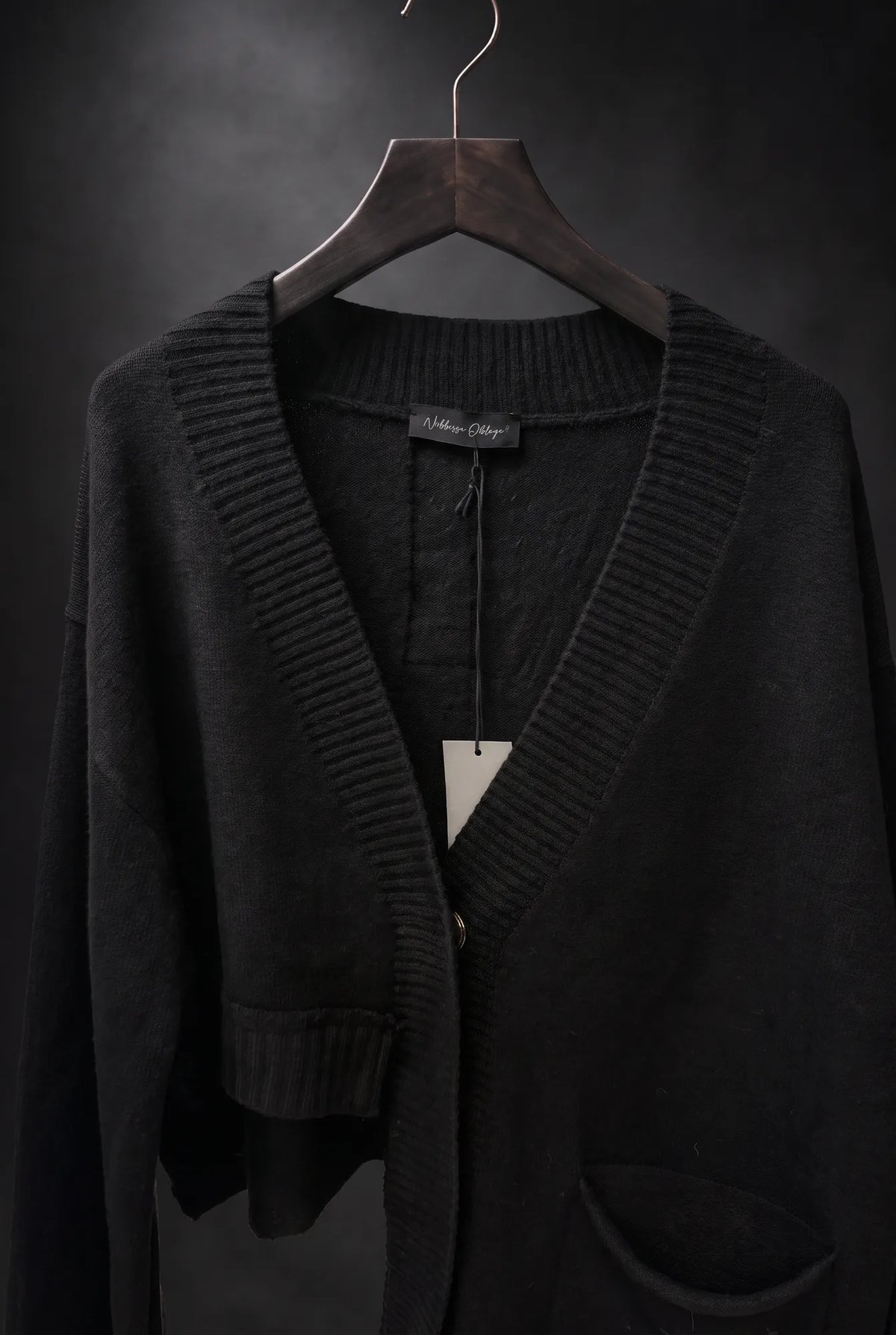 Cardigan asimmetrico con dettagli destrutturati
