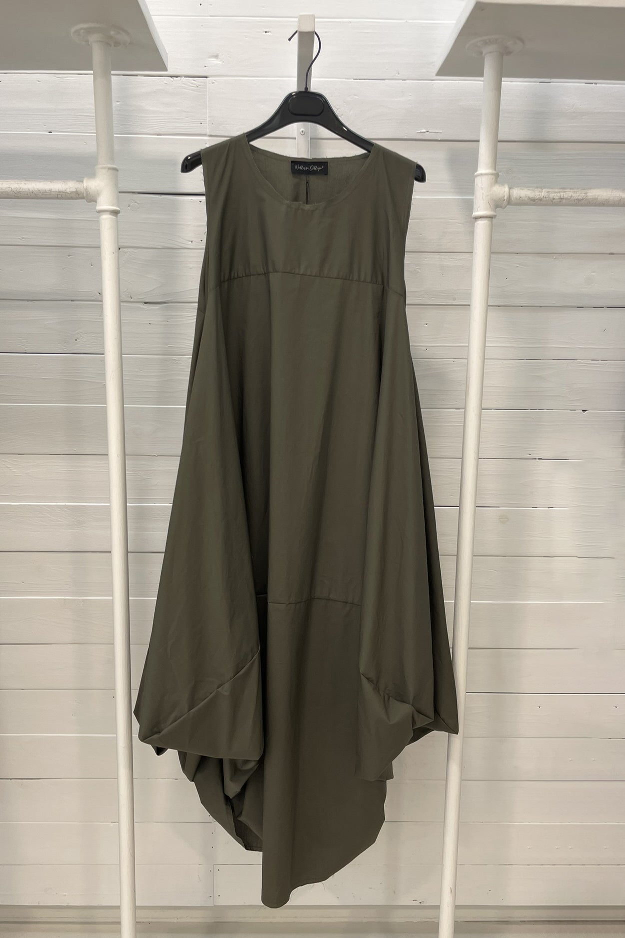 Abito asimmetrico in cotone