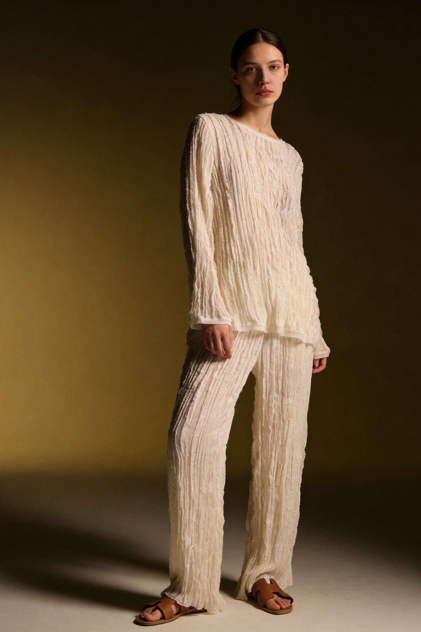 Blusa con bottoni madreperla