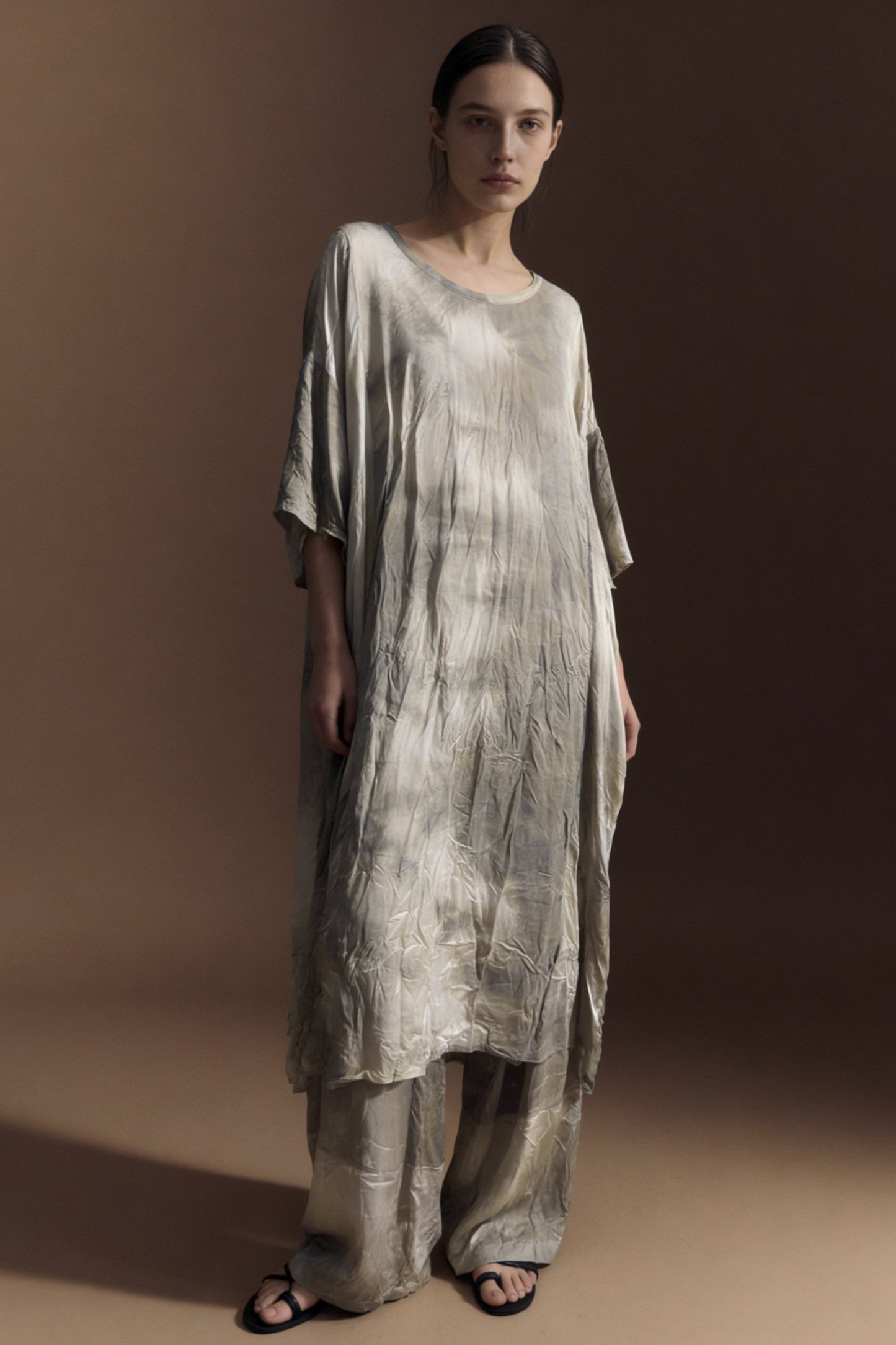 Pantalone maltinto in viscosa