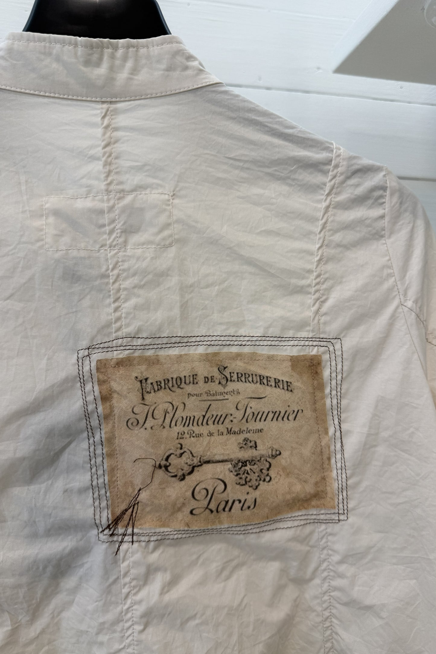 Camicione a ovetto con patch vintage