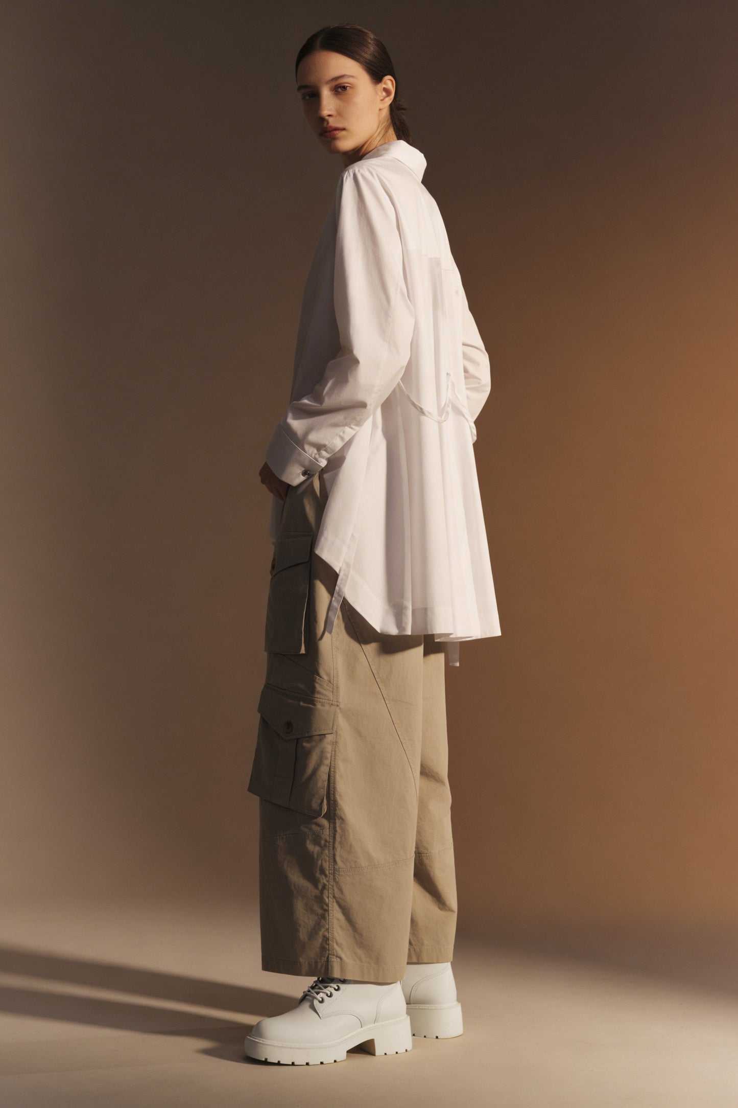 Camicia trapezio in cotone