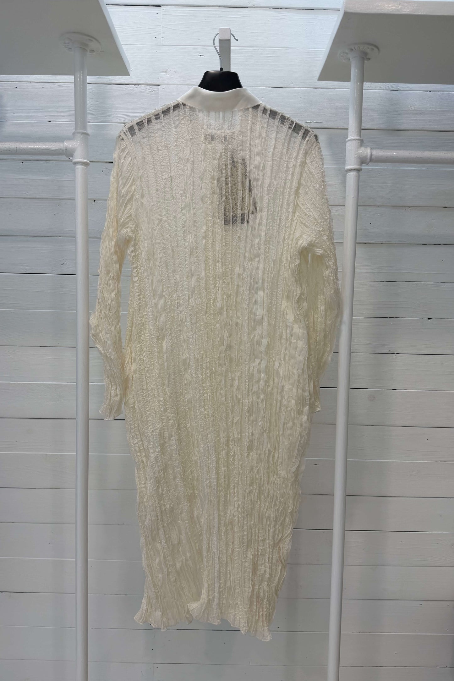 Camicia lunga con bottoni gioiello