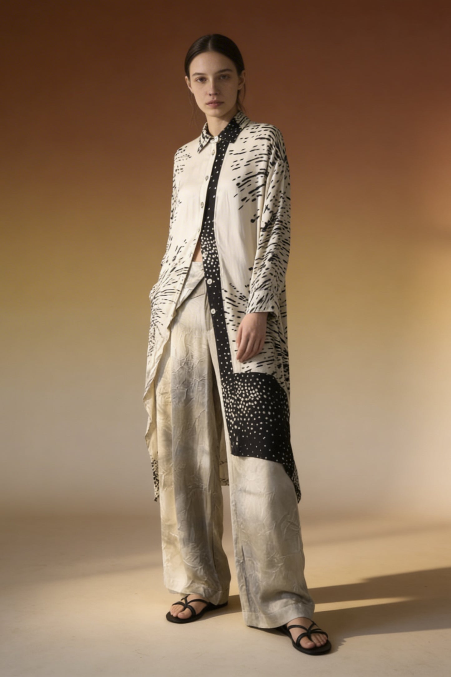 Pantalone baschina maltinto in viscosa