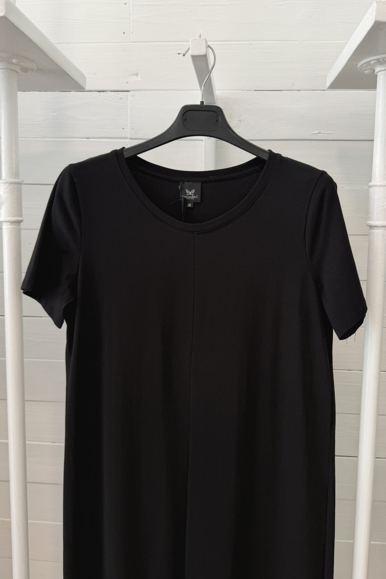 Abito Midi in Jersey Elasticizzato con Spacco Frontale