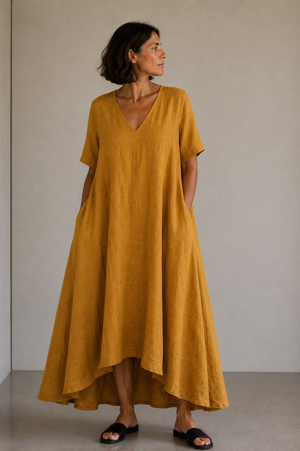 Abito oversize 100% lino