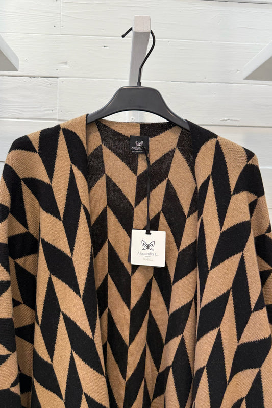 Mantella in lana e viscosa