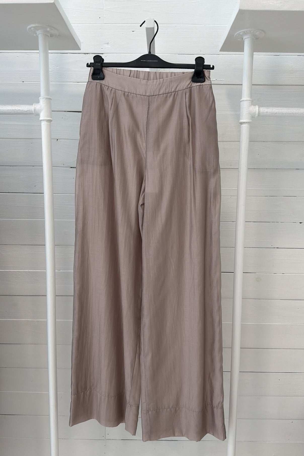 Pantalone fluido doppio tessuto