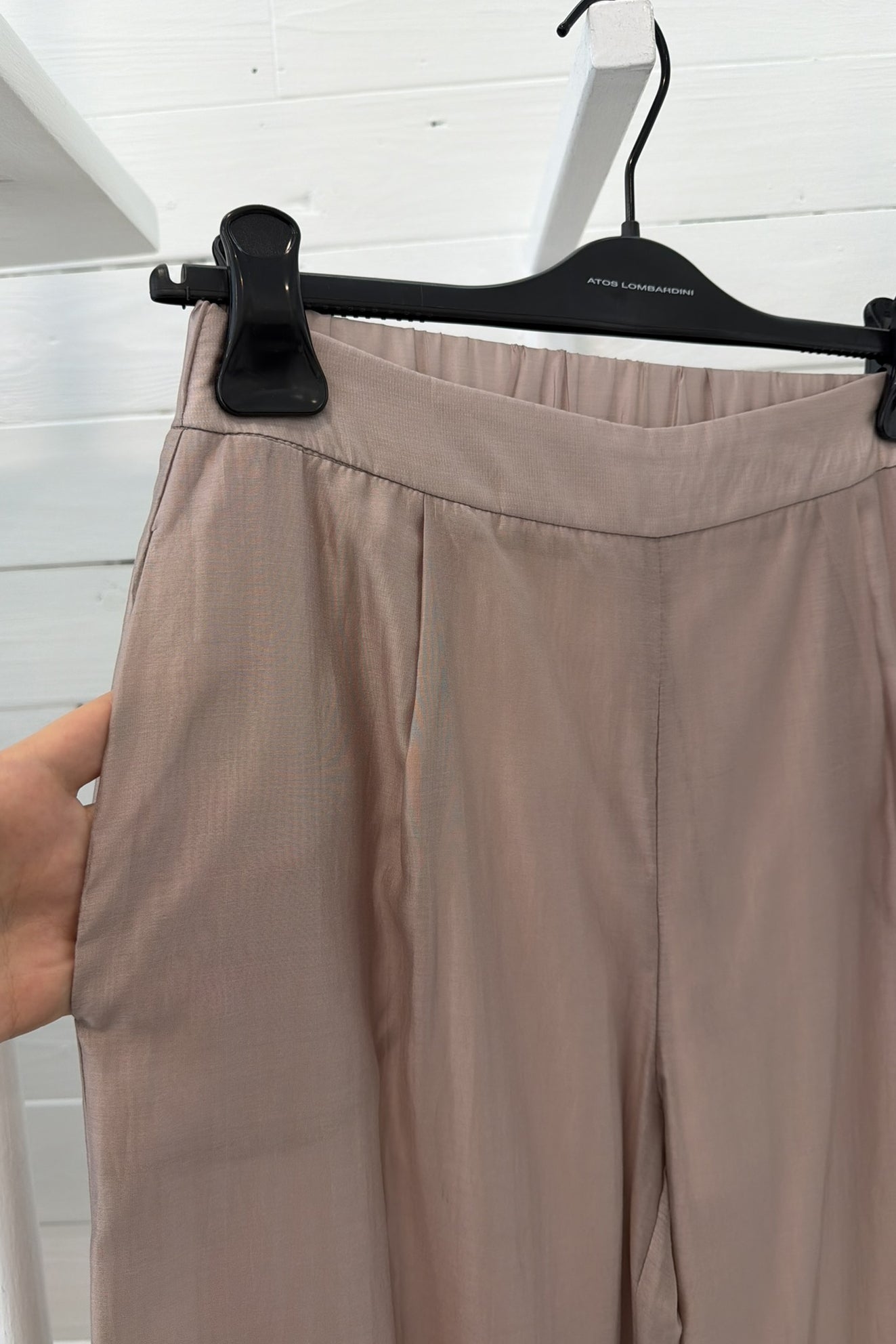 Pantalone fluido doppio tessuto