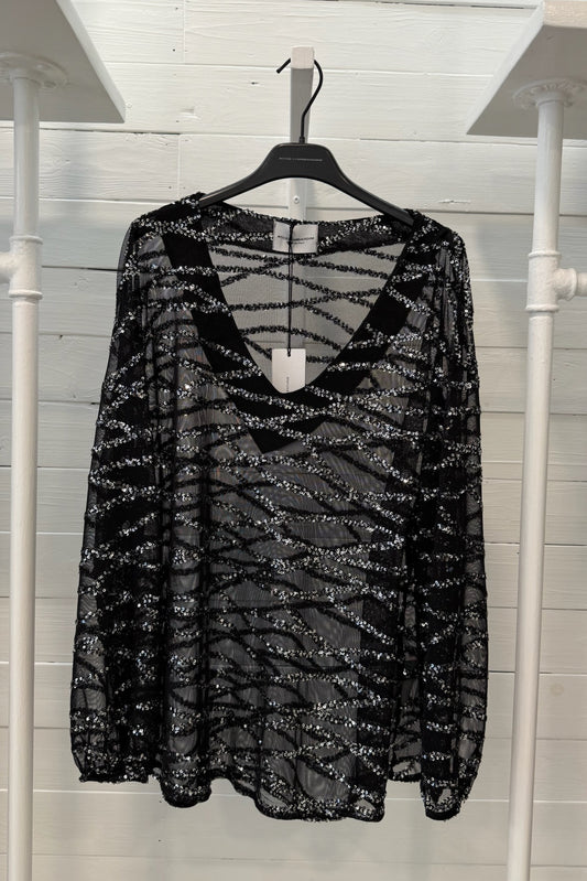 Blusa con paillettes