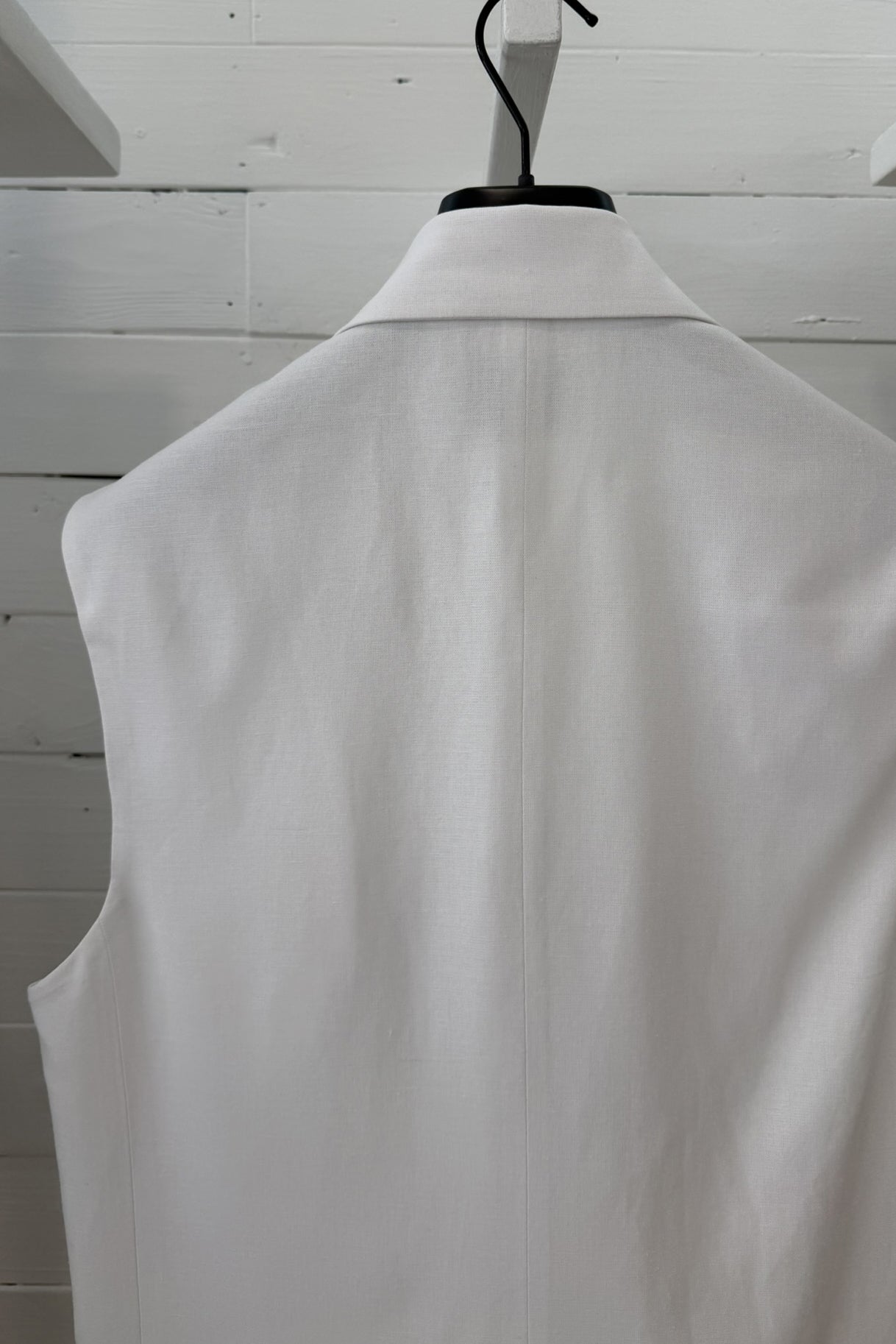 Gilet doppiopetto in lino e viscosa