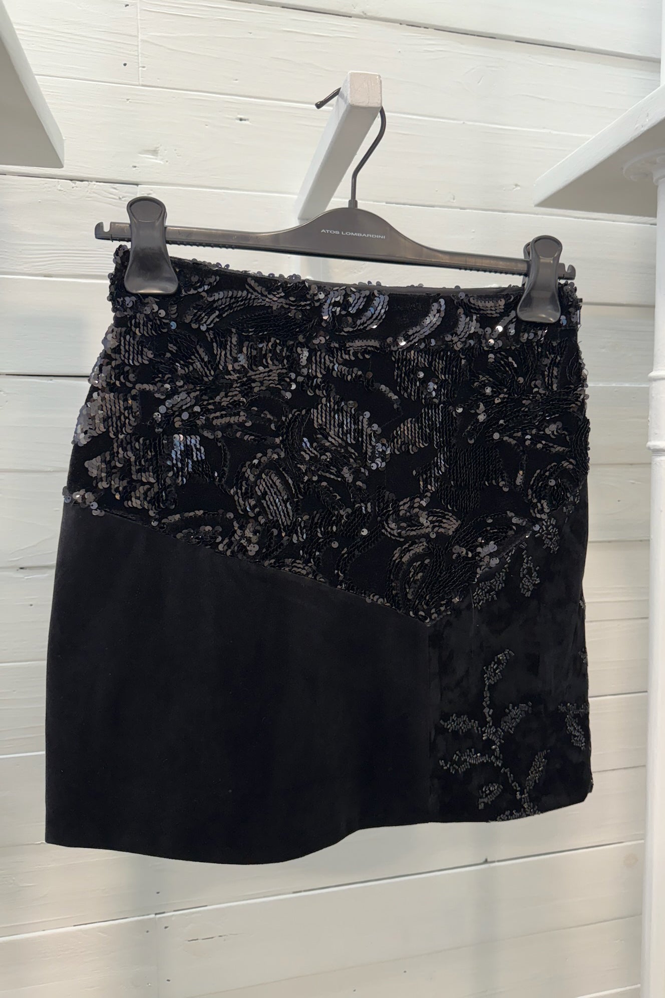 Minigonna inserto paillettes