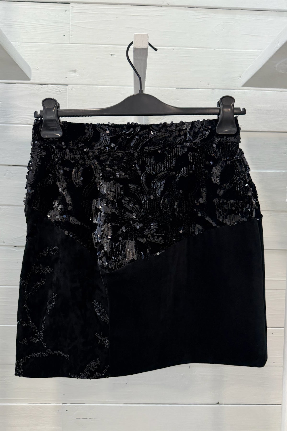 Minigonna inserto paillettes