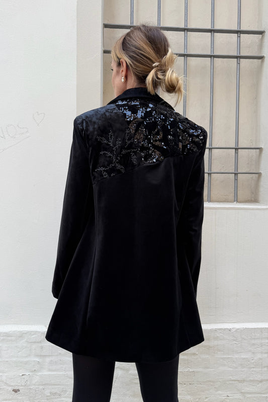 Giacca inserto paillettes
