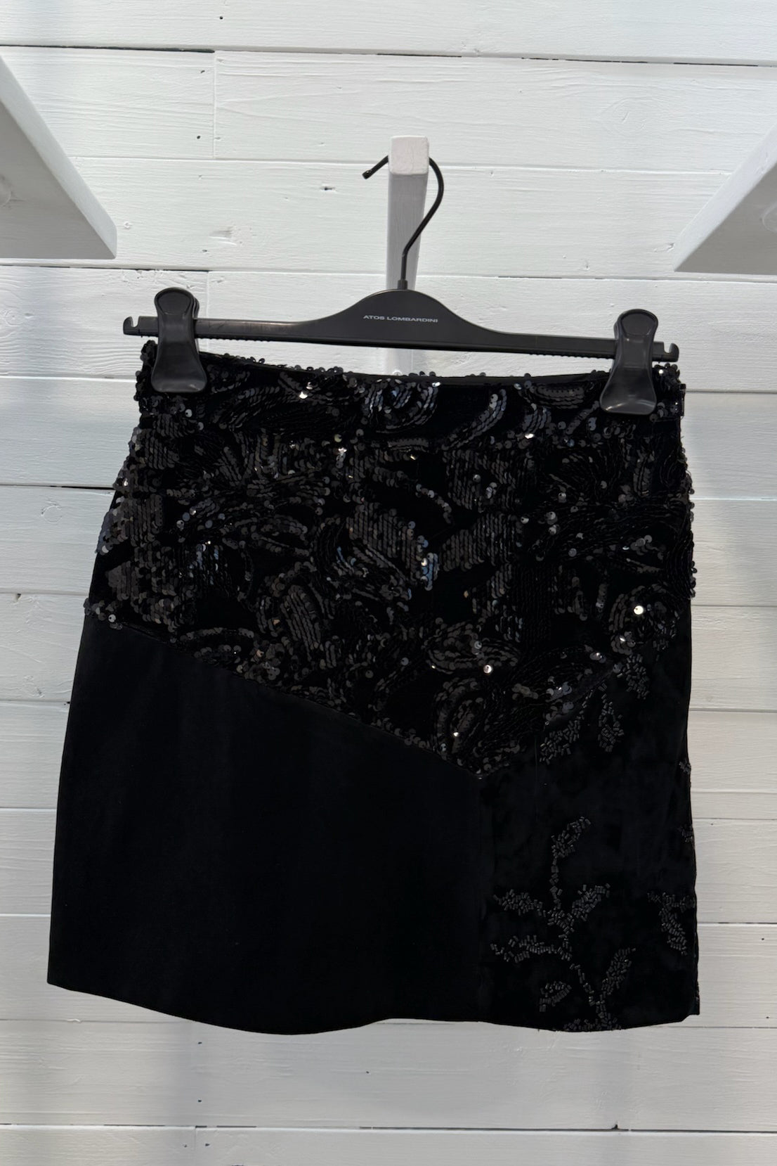 Minigonna inserto paillettes