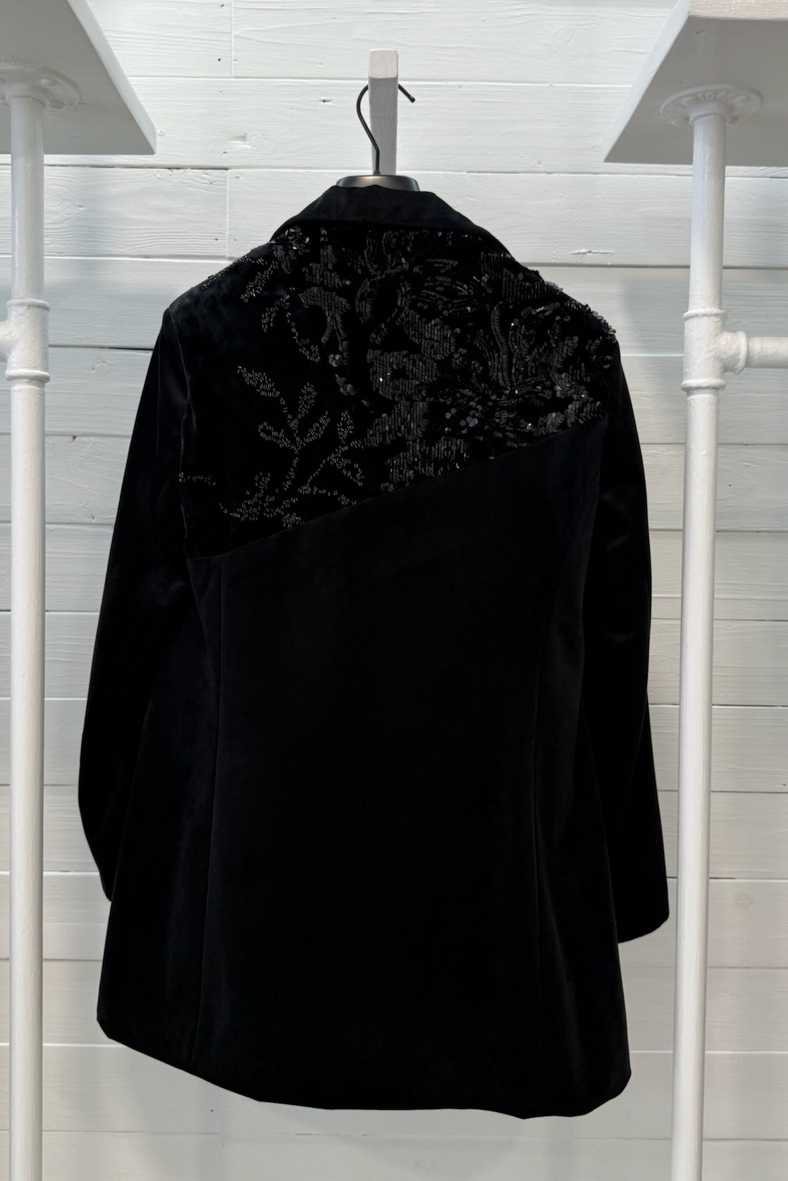 Giacca inserto paillettes