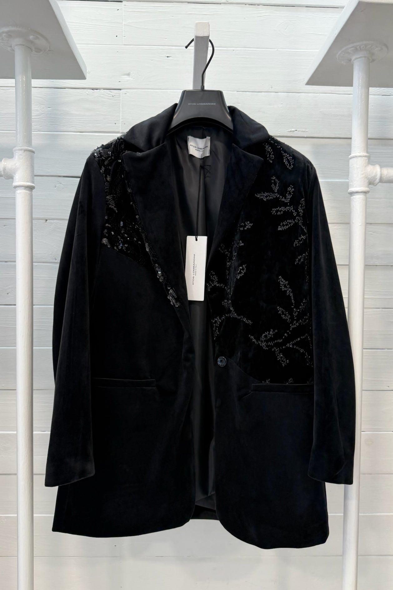 Giacca inserto paillettes