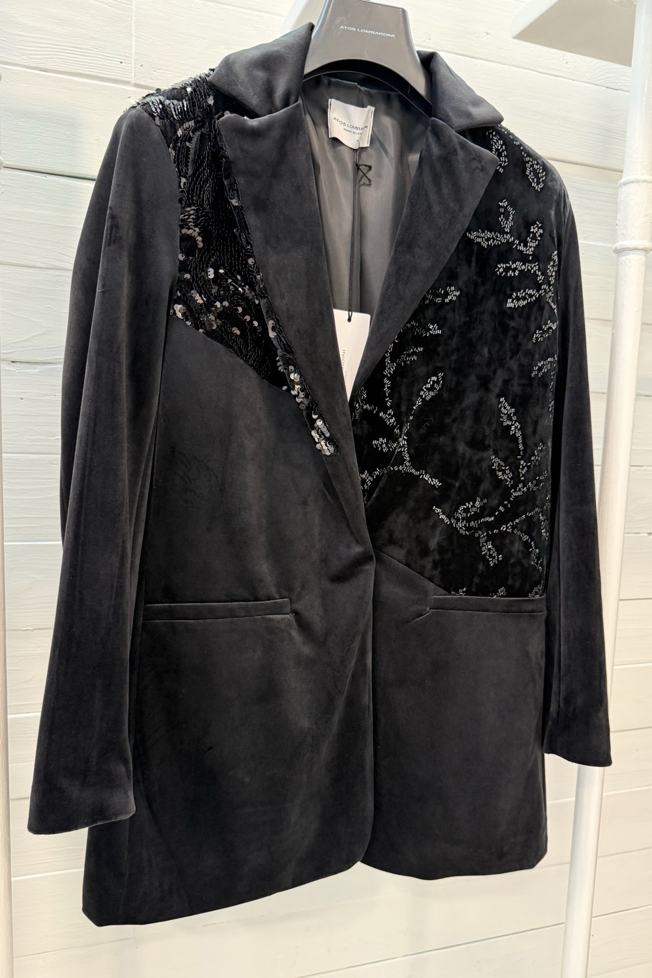 Giacca inserto paillettes