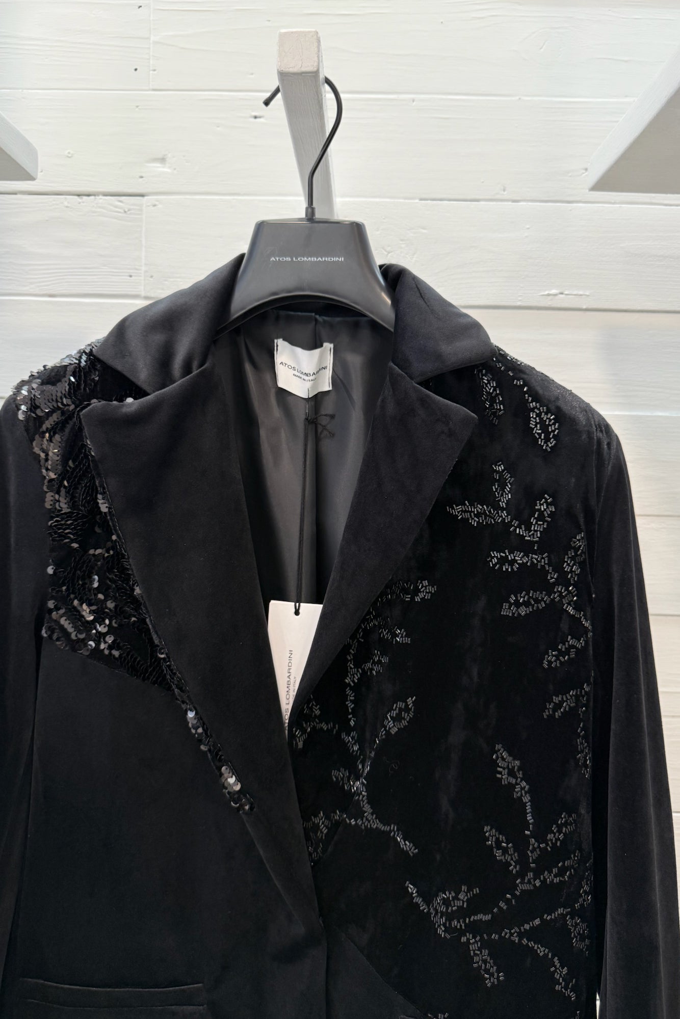 Giacca inserto paillettes