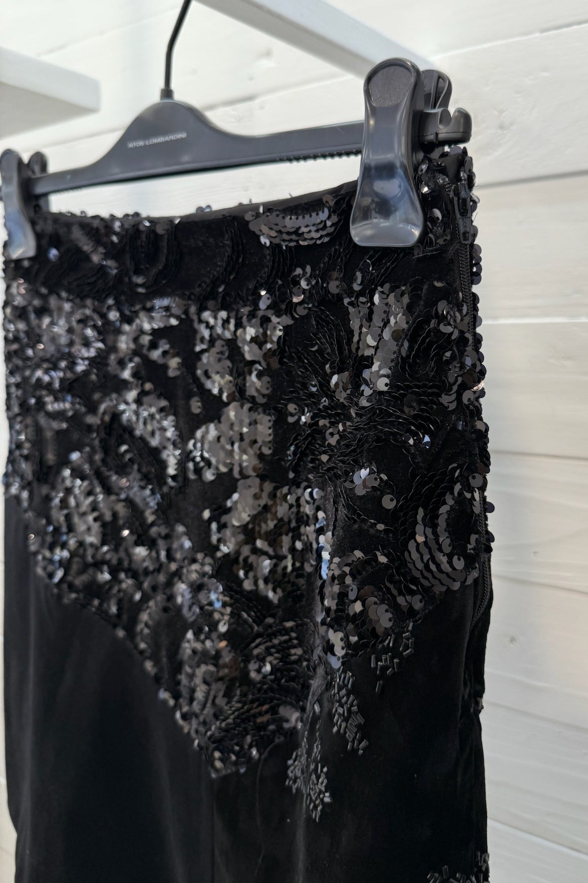 Minigonna inserto paillettes