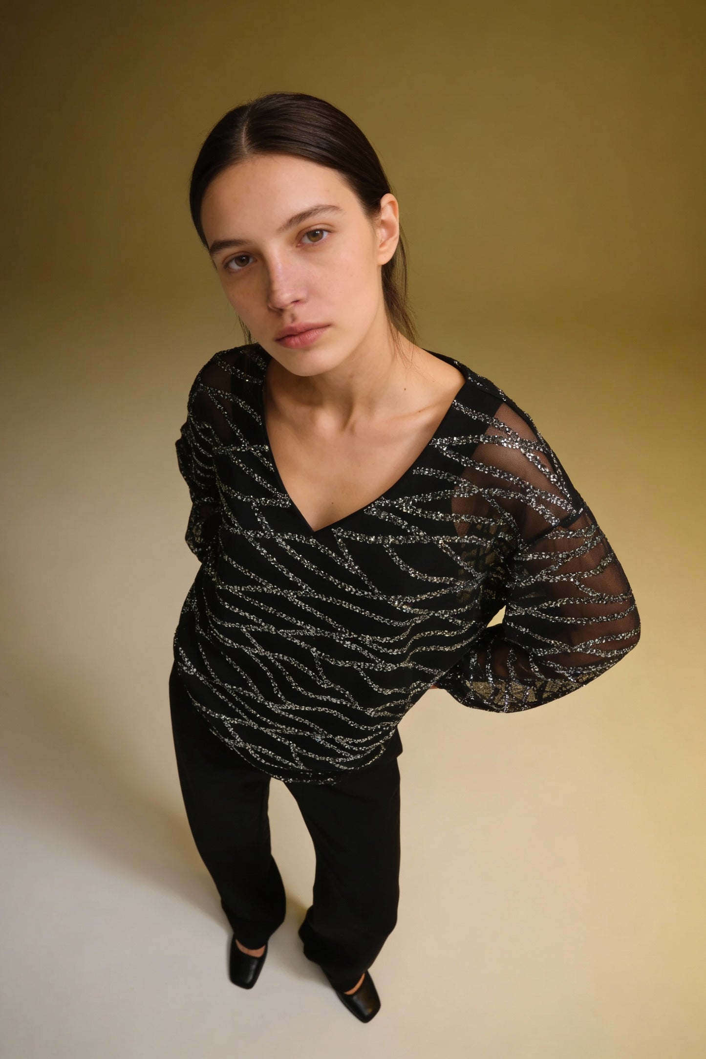 Blusa con paillettes