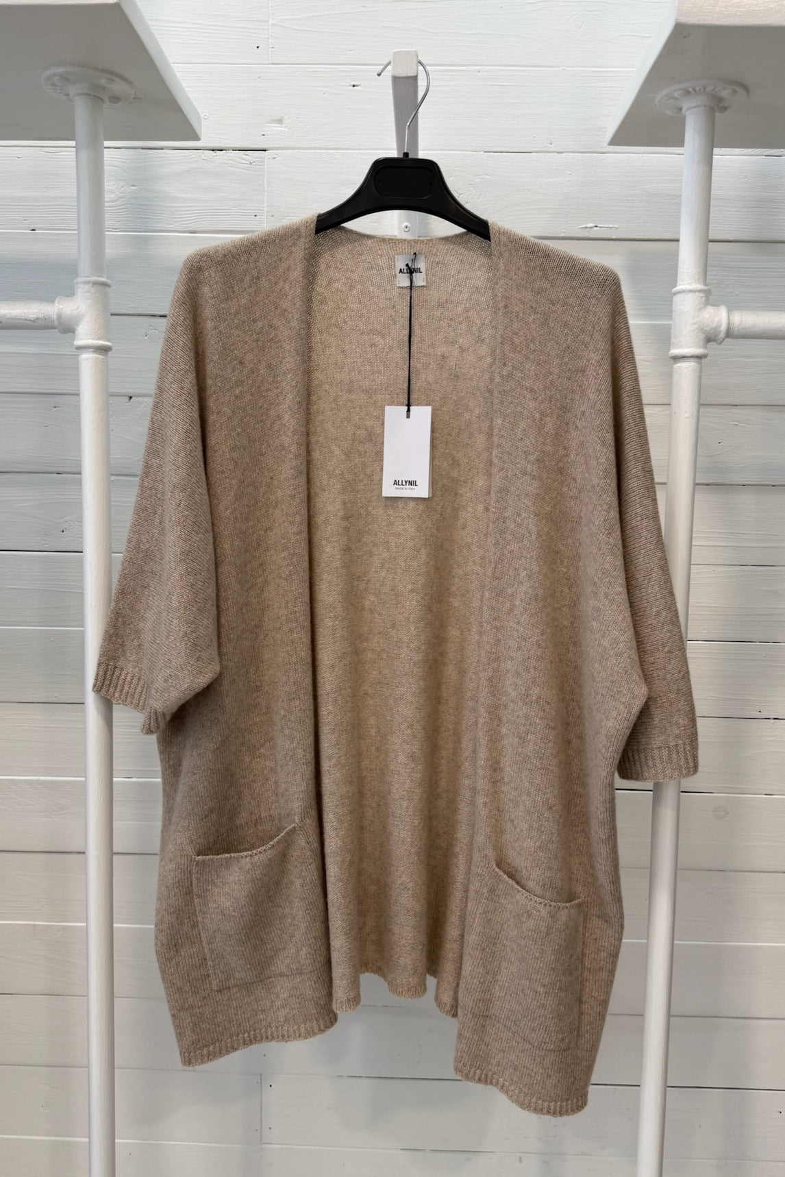 Cardigan in lana e viscosa