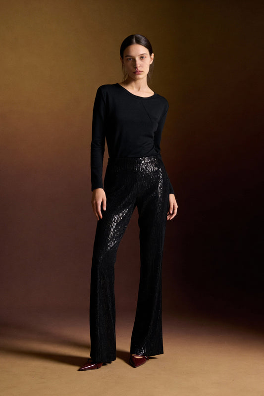Pantalone con paillettes