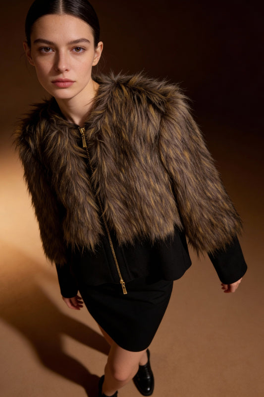 Cappotto in ecopelliccia