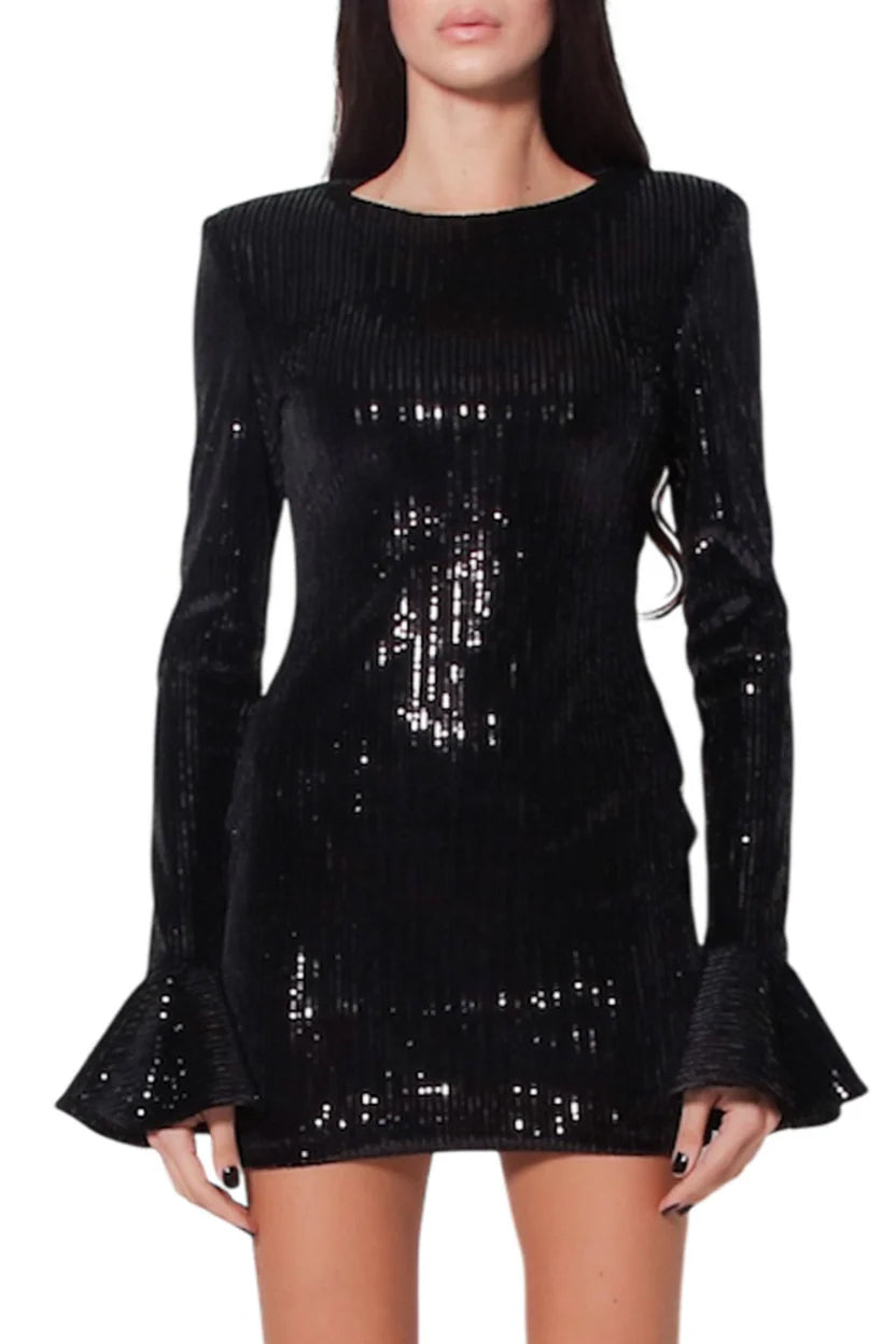 Abito corto in paillettes