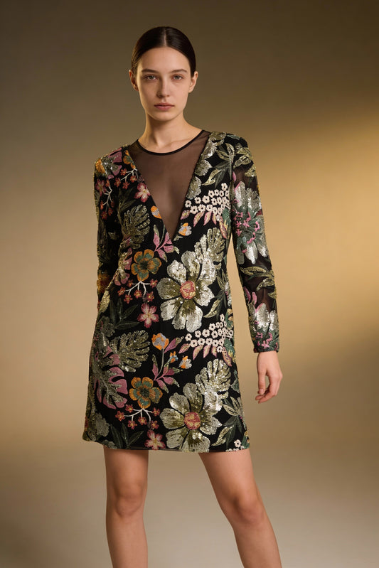 Abito ricamo fantasia