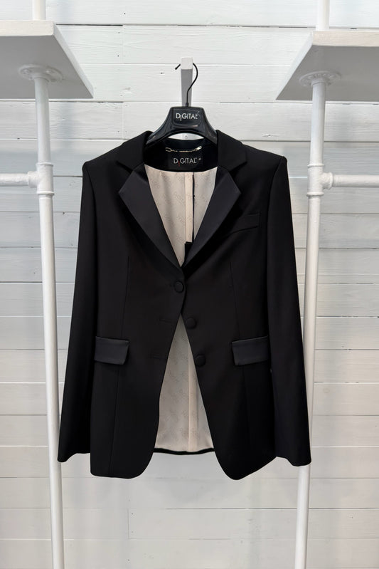 Giacca con revers in raso