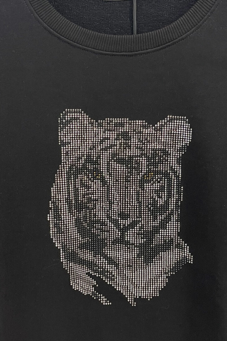 Felpa con stampa tigre