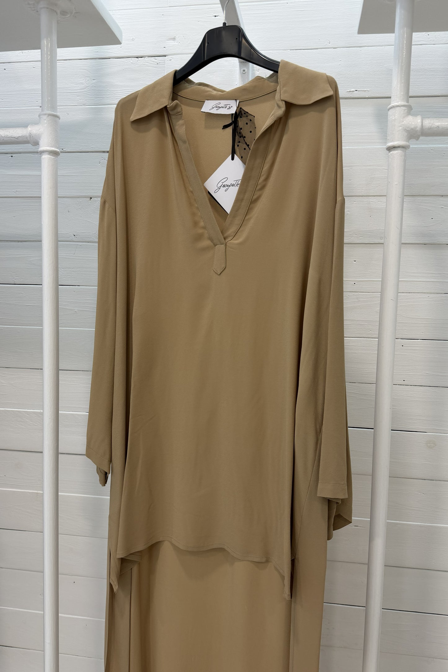Blusa lunga in viscosa