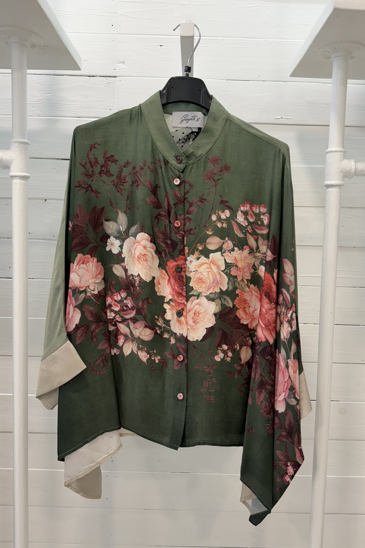 Camicia floreale sfumata