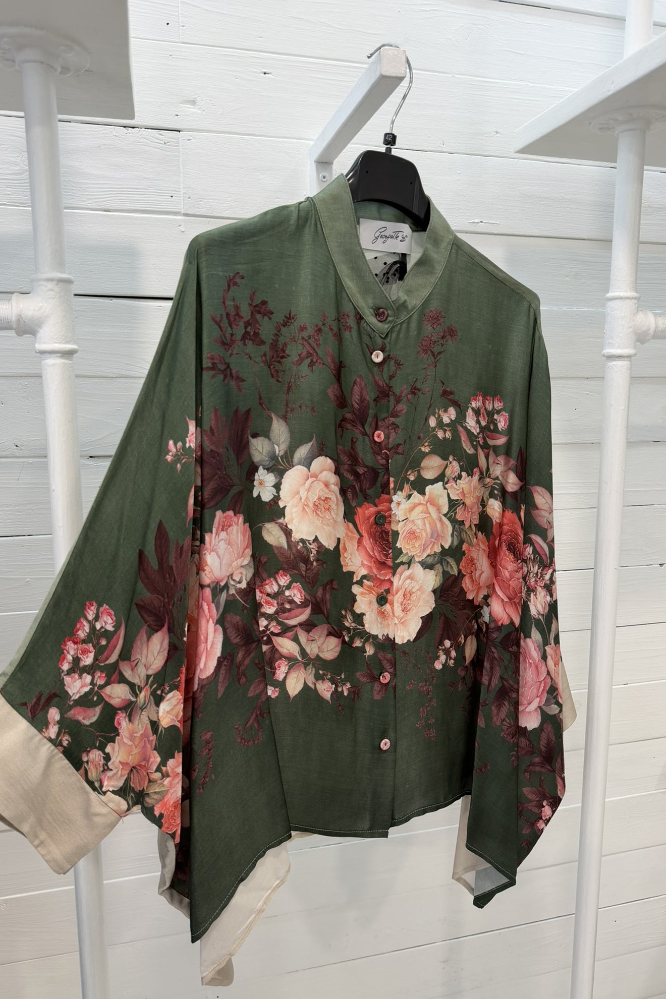 Camicia floreale sfumata