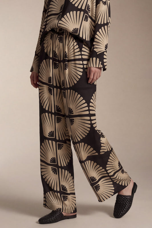 Pantalone palazzo fantasia grafica