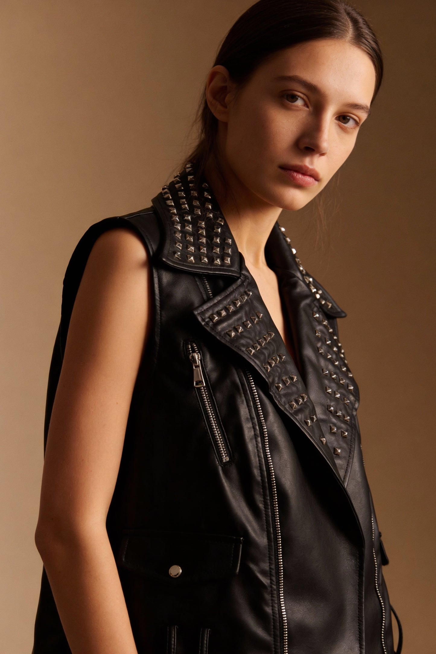 Gilet chiodo in ecopelle