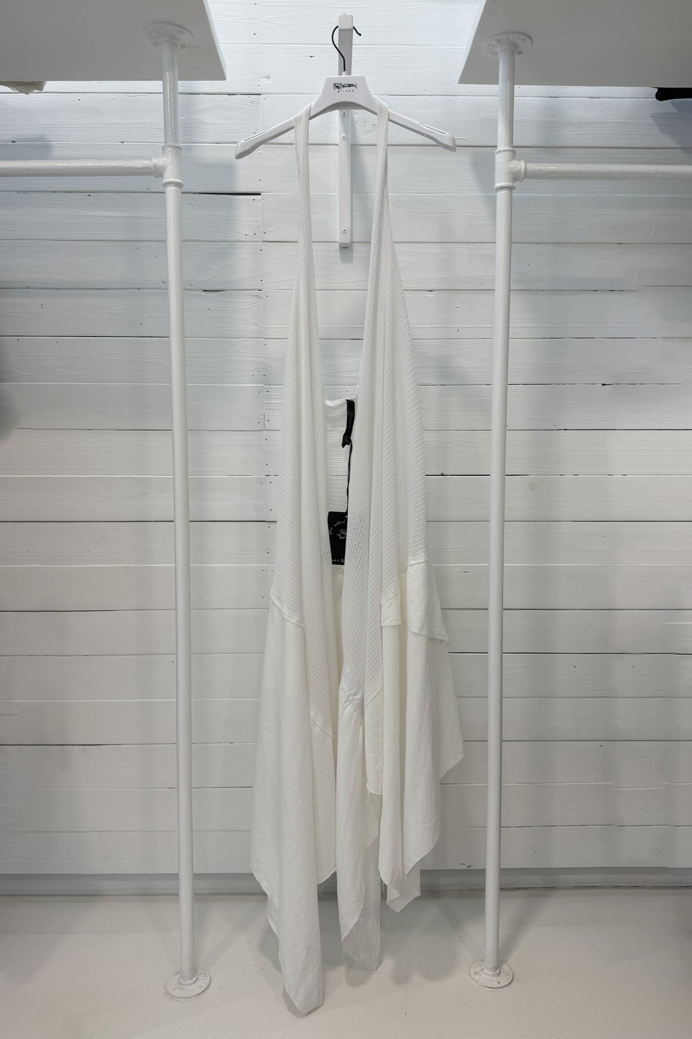 Gilet Lungo Asimmetrico in Viscosa