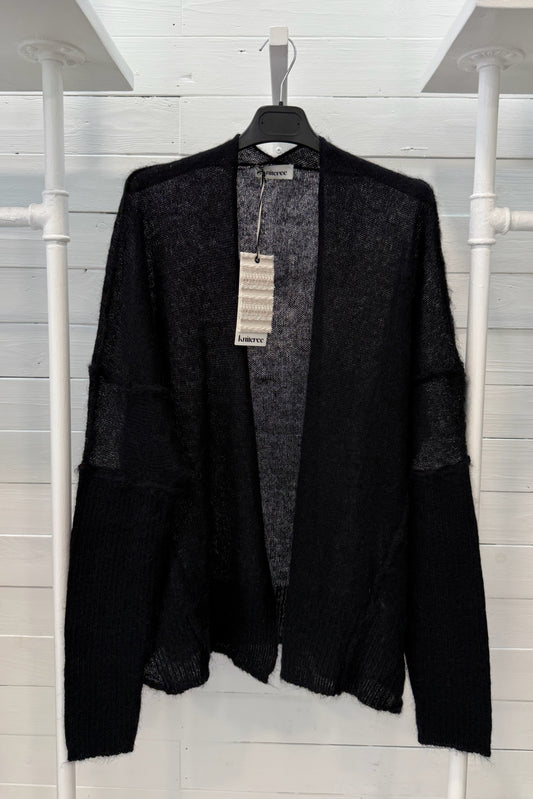 Cardigan aperto velato