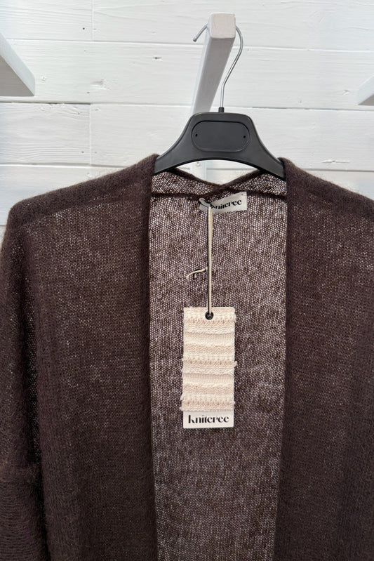 Cardigan aperto velato